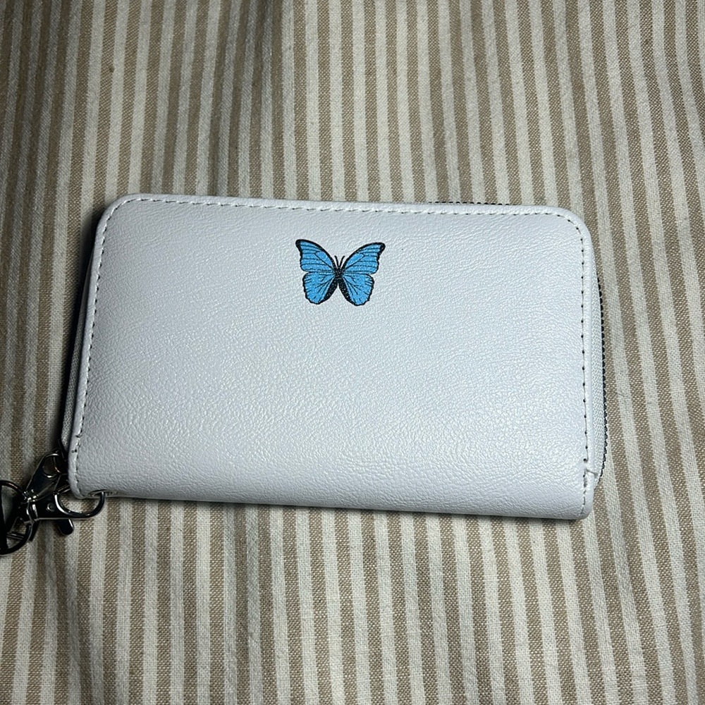 White Wallet With Butterfly On It. - image 1